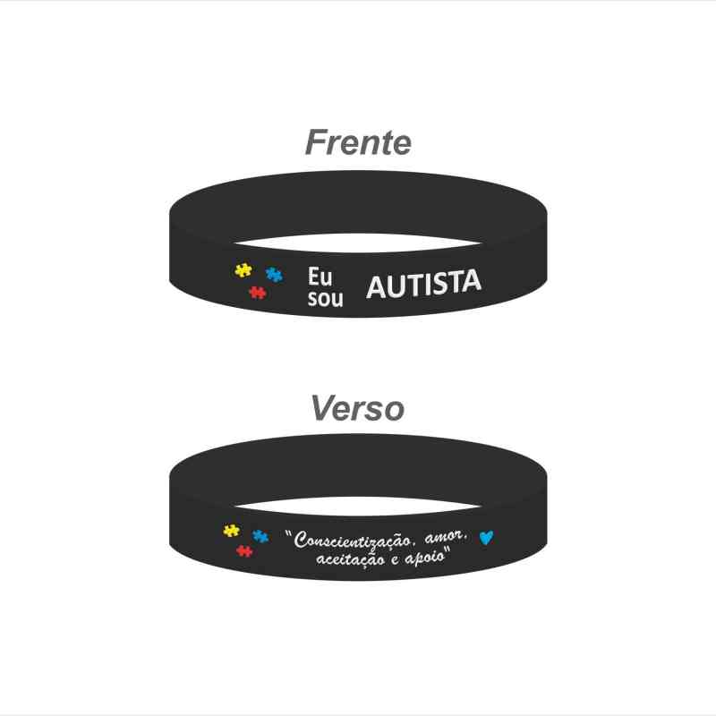 Pulseira autism awareness, pulseira personalizada com mensagem de conscientização.