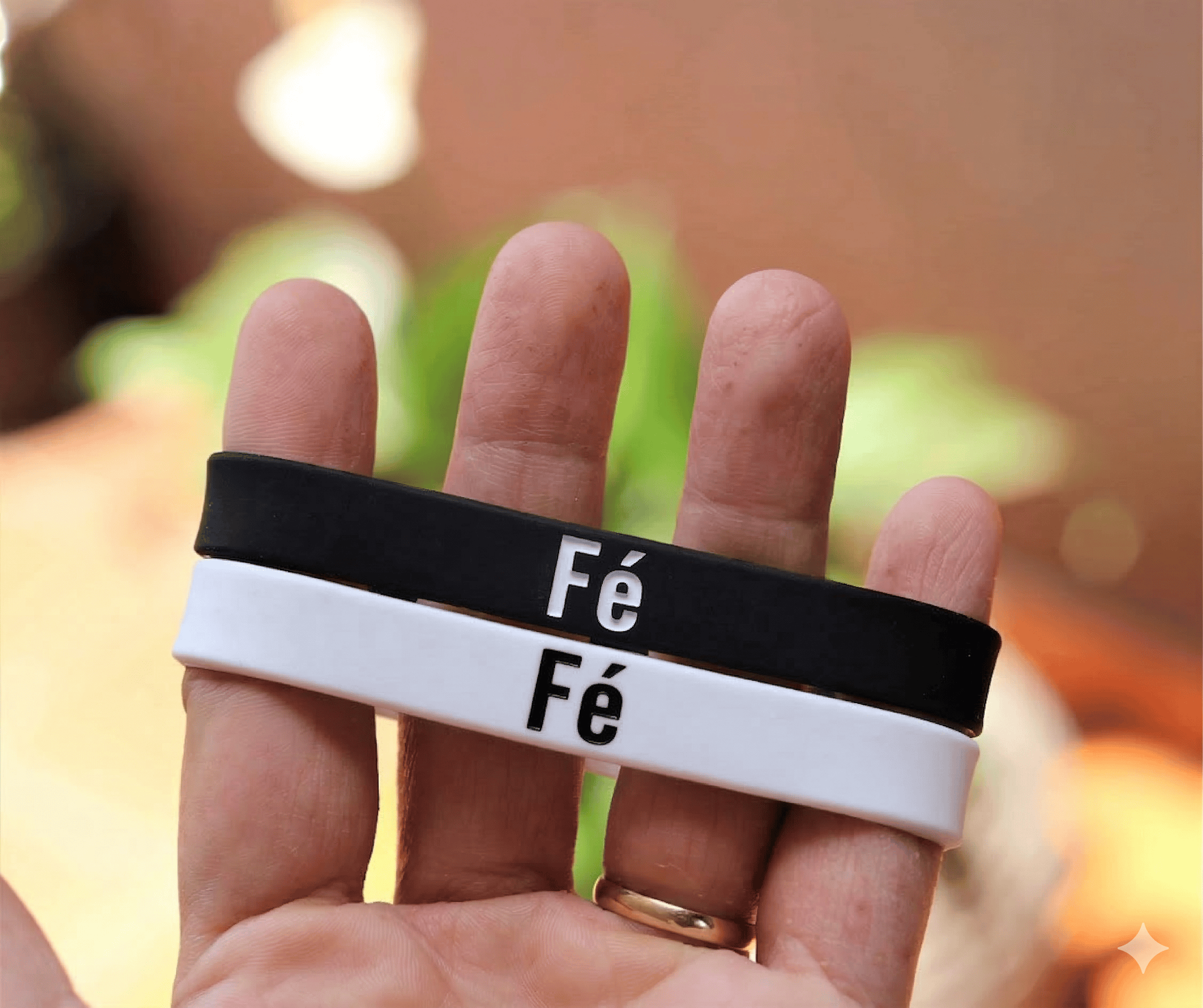 Pulseira de Silicone “Fé” – Coleção Religiosa (Atacado)